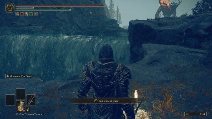 Po dotarciu do wodospadu trzymajcie się lewej krawędzi wąwozu - Shadow of the Erdtree: Jak dotrzeć do Lasu Otchłani? - Elden Ring - poradnik do gry