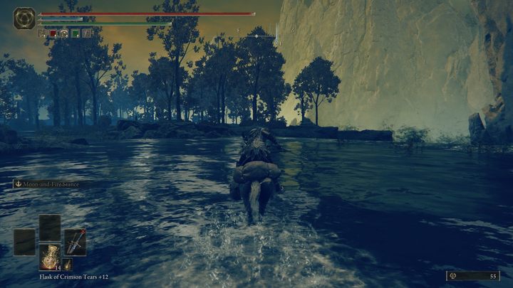 Skierujcie się na południowy-wschód, aż dotrzecie do kolejnej sekcji platformowej z nagrobkami - Shadow of the Erdtree: Jak dotrzeć do Lasu Otchłani? - Elden Ring - poradnik do gry