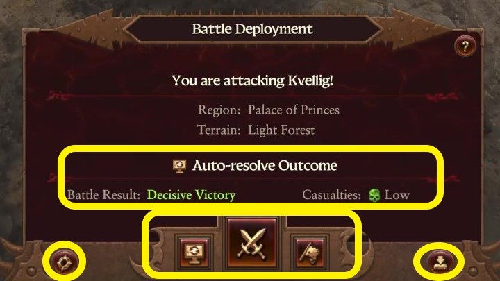 W centrum panelu znajdziecie najprzydatniejsze informacje - Total War Warhammer 3: Bitwy - Total War Warhammer 3 - poradnik do gry