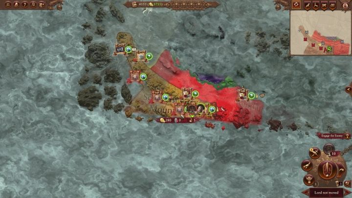 Początkowo znajdujecie się w stanie wojny z nacją krasnoludów posiadającą 3 osiedla na północ od Waszego - Total War Warhammer 3: Królestwa ogrów - jak zacząć? - Total War Warhammer 3 - poradnik do gry