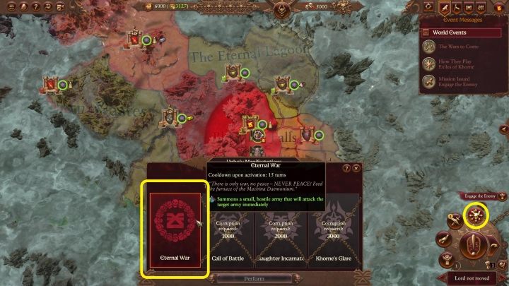 Pomocna w tym może się okazać mechanika demonów - Piekielna Manifestacja (więcej informacji o niej znajdziecie na osobnej stronie) - Total War Warhammer 3: Khorne - unikalne mechaniki - Total War Warhammer 3 - poradnik do gry