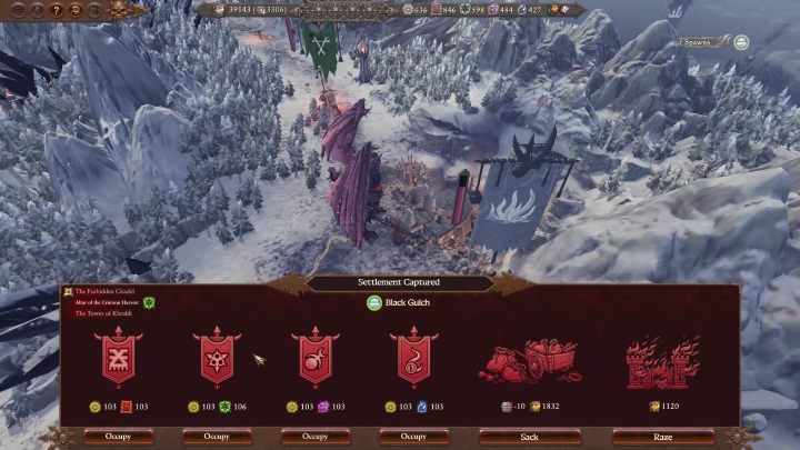 Innym sposobem na zdobycie chwały jest poświęcenie podbitej osady jednemu z bogów - Total War Warhammer 3: Demony Chaosu - unikalne mechaniki - Total War Warhammer 3 - poradnik do gry