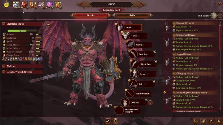 Za zdobyte punkty chwały, poza dostępem do nowych oddziałów oraz mechanik, otrzymacie również części ciała - Total War Warhammer 3: Demony Chaosu - unikalne mechaniki - Total War Warhammer 3 - poradnik do gry