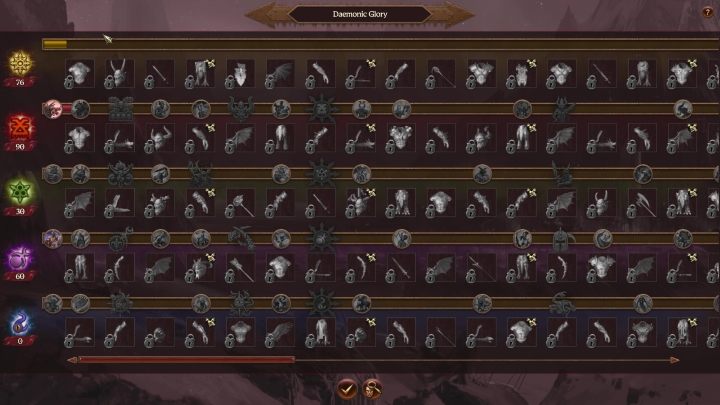 Poprzez zdobywanie punktów chwały u kolejnych bóstw chaosu, odblokujecie jednostki wojskowe oraz unikalne mechaniki - Total War Warhammer 3: Demony Chaosu, Technologie i budynki - jakie na początek? - Total War Warhammer 3 - poradnik do gry