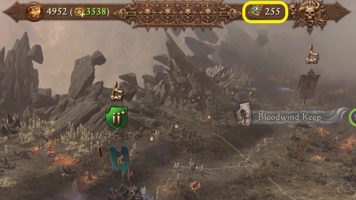 Możecie zobaczyć ich aktualny stan na górze ekranu, w środkowej jego części - Total War Warhammer 3: Tzeentch - unikalne mechaniki - Total War Warhammer 3 - poradnik do gry