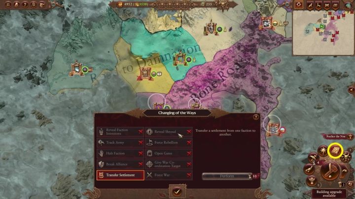 Aby otworzyć menu zarządzania tą unikalną mechaniką należy nacisnąć przycisk księgi w kołowym menu w prawym dolnym rogu - Total War Warhammer 3: Tzeentch - unikalne mechaniki - Total War Warhammer 3 - poradnik do gry