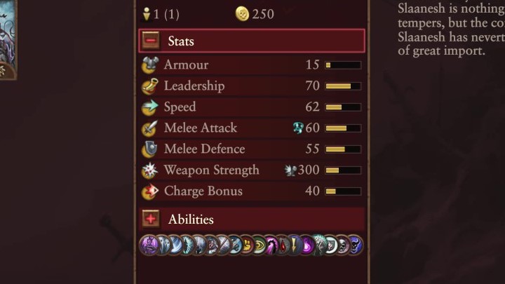 Jeszcze niżej zaprezentowano statystyki wybranej przez Was jednostki - Total War Warhammer 3: Jednostki - Total War Warhammer 3 - poradnik do gry