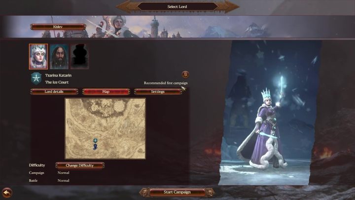 Nawet gra sugeruje, że od tej kampanii powinniście zacząć. - Total War Warhammer 3: Frakcja dobra na początek - Total War Warhammer 3 - poradnik do gry
