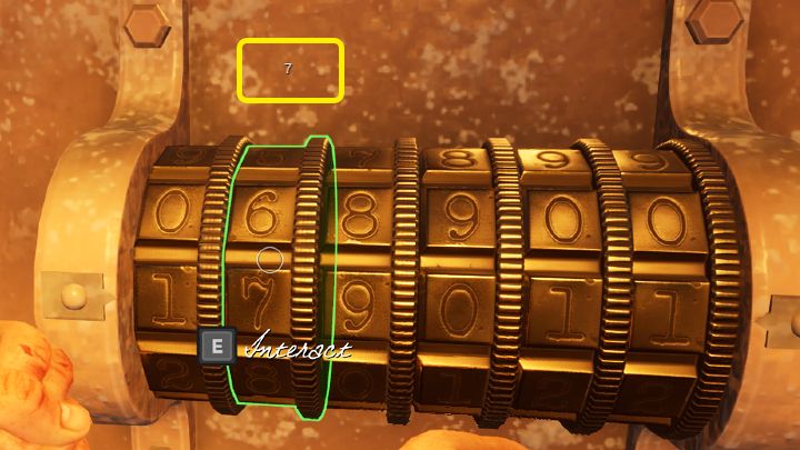 Na szczęście nie musicie pamiętać tych cyfr, bo gdy wrócicie do zamka, odpowiednia podpowiedź wyświetli się na górze - w tym przypadku jest to druga pozycja i cyfra 7 - Dread Hunger: Zbrojownia (Armory) - jak się do niej dostać? - Dread Hunger - poradnik do gry