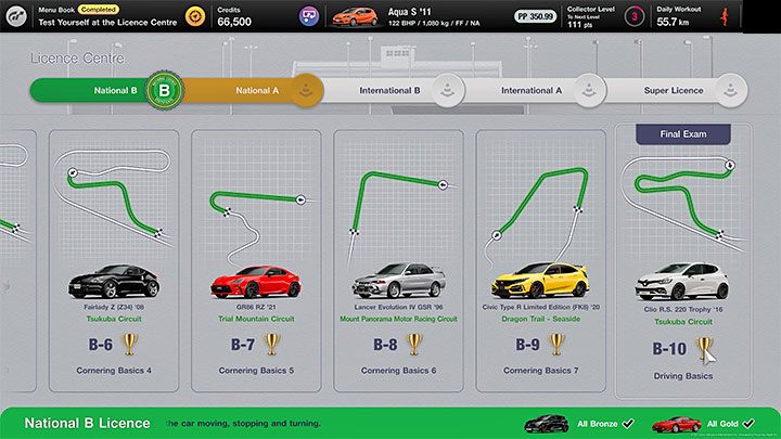 9 rozdział kampanii ma ważne ograniczenie - nie możecie przystąpić do mistrzostw nie mając licencji Krajowa B (National B) - Gran Turismo 7: Kariera - Rozdziały / Menu 1-10 - Gran Turismo 7 - poradnik do gry