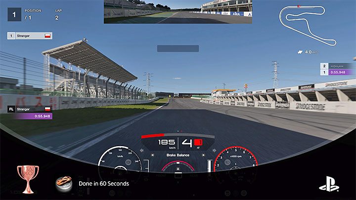 Sposób odblokowania: Przejechano okrążenie toru Tsukuba Circuit w czasie poniżej 1 minuty - Gran Turismo 7: Trofea - lista wszystkich, poradnik trofeowy - Gran Turismo 7 - poradnik do gry