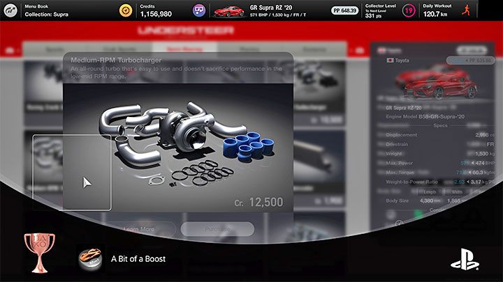 Sposób odblokowania: 10 razy kupiono turbosprężarkę lub kompresor - Gran Turismo 7: Trofea - lista wszystkich, poradnik trofeowy - Gran Turismo 7 - poradnik do gry