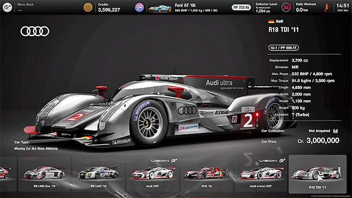 Sposób odblokowania: W trybie Scapes zrobiono zdjęcie Audi R18 TDI (Audi Sport Team Joest) na torze Circuit de la Sarthe - Gran Turismo 7: Trofea - lista wszystkich, poradnik trofeowy - Gran Turismo 7 - poradnik do gry