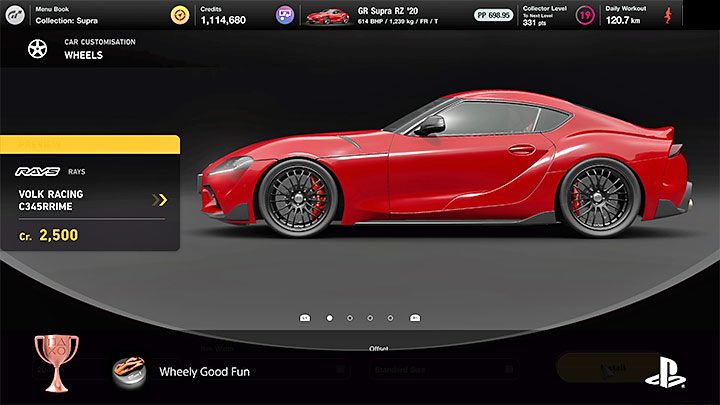 Sposób odblokowania: Kupiono 10 zestawów kół - Gran Turismo 7: Trofea - lista wszystkich, poradnik trofeowy - Gran Turismo 7 - poradnik do gry