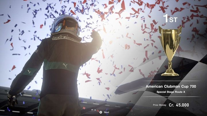 Czas trwania wyścigu uzależniony jest od prędkości maksymalnej używanej maszyny i przy pojeździe, którego PP nieznacznie przewyższa rekomendowane 700 punktów powinien wynieść około 4:40 - Gran Turismo 7: Grind i zarabianie kredytów - Special Stage Route X - Gran Turismo 7 - poradnik do gry