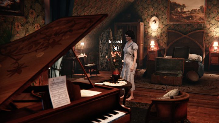 Broszura leży na stoliku przy donicy z kwiatami - Syberia The World Before: Vaghen - dom rodziny Roze, zima 1937(Vaghen - Rozes house, winter 1937) - solucja, opis przejścia - Syberia The World Before - poradnik do gry