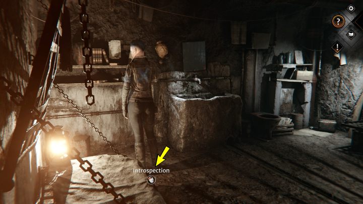 Funkcję introspekcji znajdziecie po najechaniu kursorem na łóżko Kate - Syberia The World Before: Obszar Żelaznej Tajgi - kopalnia soli, zima 2004 cześć 1 (Iron Taiga area - salt mine, winter 2004 part 1) - solucja, opis przejścia - Syberia The World Before - poradnik do gry