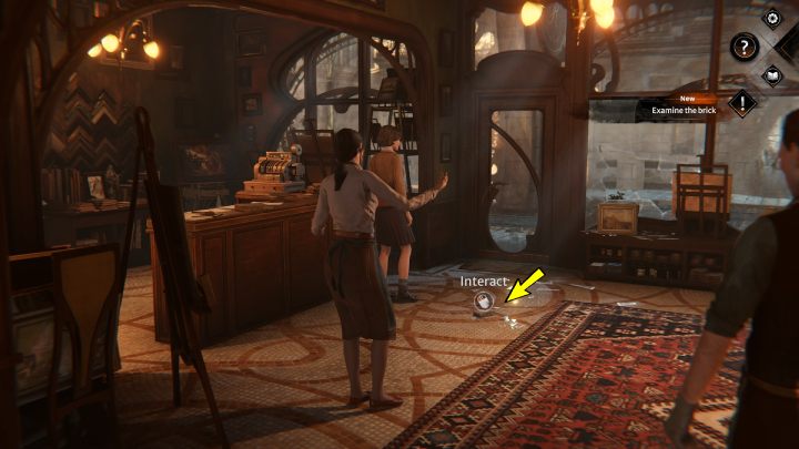 Po krótkim przerywniku filmowym, podejdźcie do cegły i podnieście ją - Syberia The World Before: Vaghen - dom rodziny Roze, wiosna 1937 (Vaghne - Rozes family house, spring 1937) - solucja, opis przejścia - Syberia The World Before - poradnik do gry