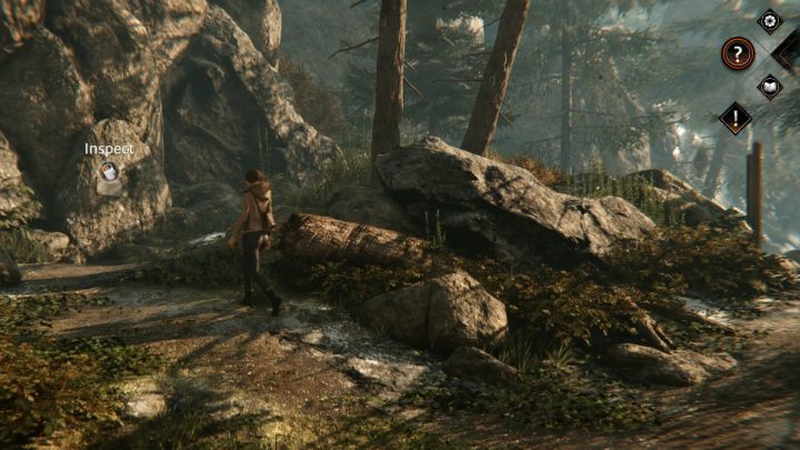 Podejdźcie do pomnika na skale, niedaleko tablicy informacyjnej - Syberia The World Before: Vaghen - góry, jesień 2005 (Vaghen - mountains, autumn 2005) - solucja, opis przejścia - Syberia The World Before - poradnik do gry