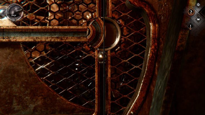 Przełączcie się na Oskara i opuśćcie jego lewą rękę 2 razy w dół - Syberia The World Before: Vaghen - schronisko Silberspiegel, jesień 2005 część 4 (Vaghen - Silberspiegel refuge, autumn 2005 part 4) - solucja, opis przejścia - Syberia The World Before - poradnik do gry