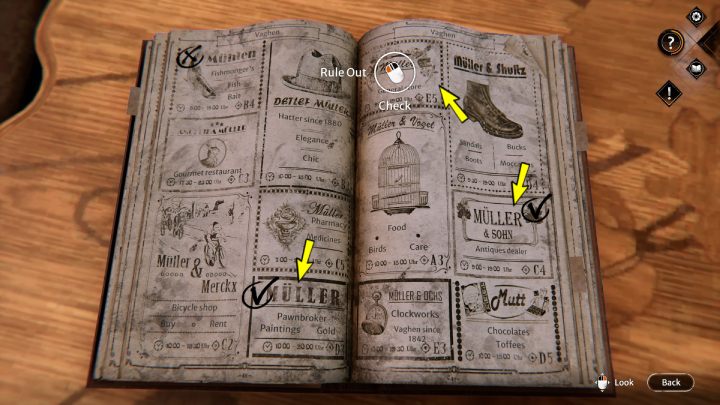 Odhaczcie 3 sklepy zaznaczone na powyższym obrazku - Syberia The World Before: Vaghen - dzielnica kwiatowa, jesień 2005 część 1 (Vaghen - flower district, autumn 2005 part 1) - solucja, opis przejścia - Syberia The World Before - poradnik do gry