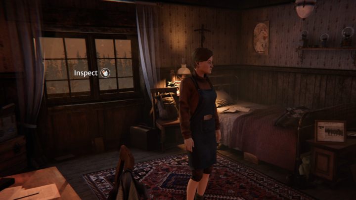 Wejdźcie po schodach na wyższe piętro schroniska - Syberia The World Before: Vaghen - schronisko Silberspiegel, lato 1937 część 1(Vaghen - Silberspiegel refuge, summen 1937 part 1) - solucja, opis przejścia - Syberia The World Before - poradnik do gry