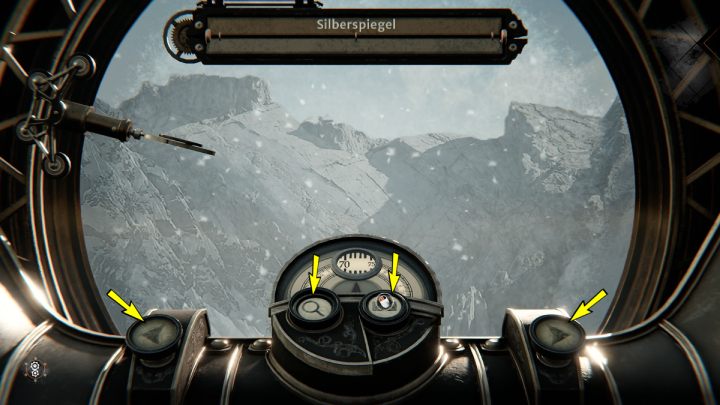 Zbadajcie lunetę na tarasie i włóżcie do niej monetę (użyjcie portfela) - Syberia The World Before: Vaghen - schronisko Silberspiegel, jesień 2005 część 1 (Vaghen - Silberspiegel refuge, autumn 2005 part 1) - solucja, opis przejścia - Syberia The World Before - poradnik do gry