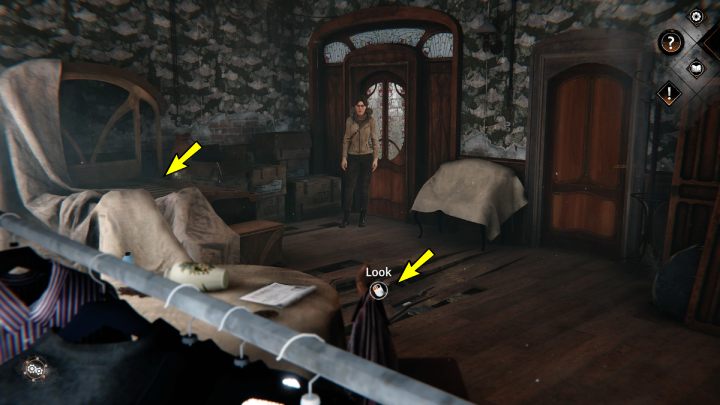 Wejdźcie na 2 piętro domu, korytarz przy drzwiach po lewej stronie będzie zablokowany - Syberia The World Before: Vaghen - most Mgieł, jesień 2005 część 1 (Vaghen - bridge of Mists, autumn 2005 part 1) - solucja, opis przejścia - Syberia The World Before - poradnik do gry