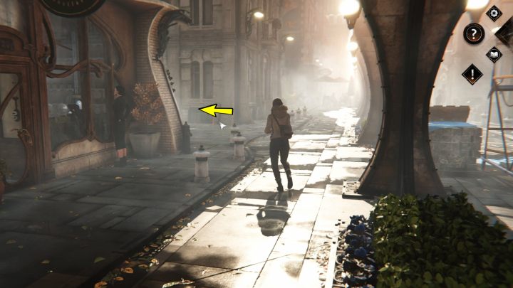 Zejdźcie na parter budynki i wróćcie do sklepu - Syberia The World Before: Vaghen - most Mgieł, jesień 2005 część 1 (Vaghen - bridge of Mists, autumn 2005 part 1) - solucja, opis przejścia - Syberia The World Before - poradnik do gry