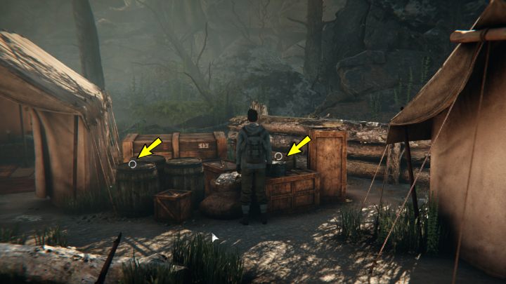 Podejdźcie do beczek z wodą i napełnijcie pustą manierkę - Syberia The World Before: Baltayar - góra, jesień 1937 (Baltayar - mountain, autumn 1937) - solucja, opis przejścia - Syberia The World Before - poradnik do gry