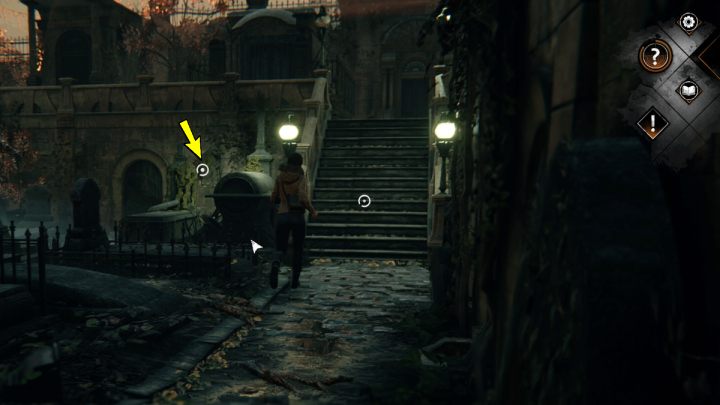 Podnieście Oskara, którego wcześniej zostawiliście przy mapie cmentarza - Syberia The World Before: Wyspa Baden, cmentarz część 2 - solucja, opis przejścia - Syberia The World Before - poradnik do gry