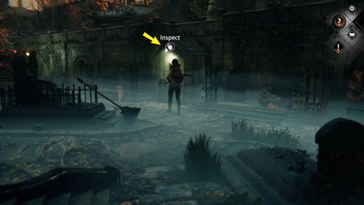 Przejdźcie koło sekcji M i zejdźcie w dół schodami - Syberia The World Before: Wyspa Baden, cmentarz część 2 - solucja, opis przejścia - Syberia The World Before - poradnik do gry