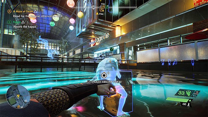 Zaczekajcie na zaktualizowanie celu misji i dopiero wtedy zakradnijcie się od tyłu do kappy - Ghostwire Tokyo: Kappa - solucja, opis przejścia - Ghostwire Tokyo - poradnik do gry