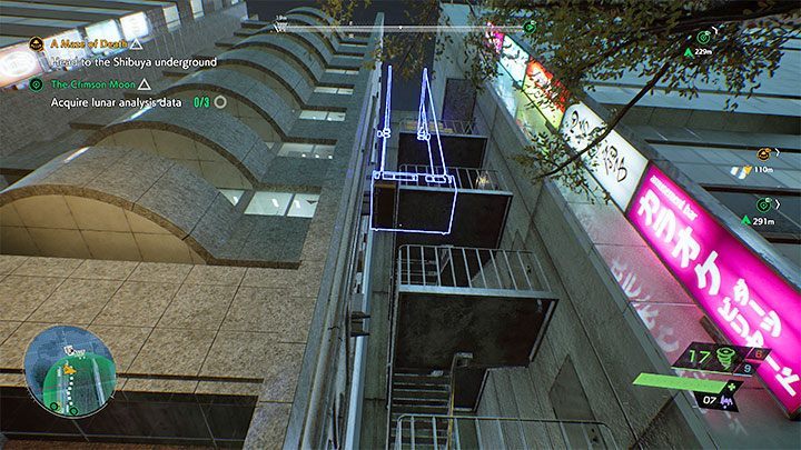 Na dach 1 możecie dotrzeć badając zachodnią ścianę budynku - Ghostwire Tokyo: Karmazynowy księżyc (The Crimson Moon) - solucja, opis przejścia - Ghostwire Tokyo - poradnik do gry