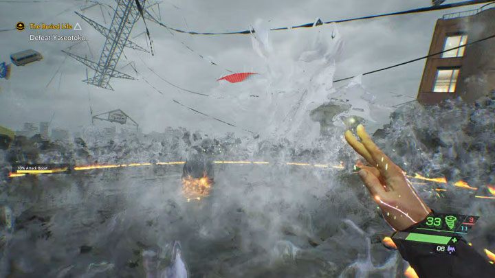 Unikalnym atakiem bestii jest tworzenie fal uderzeniowych - Ghostwire Tokyo: Życie pod ziemią (The Buried Life) - solucja, opis przejścia - Ghostwire Tokyo - poradnik do gry