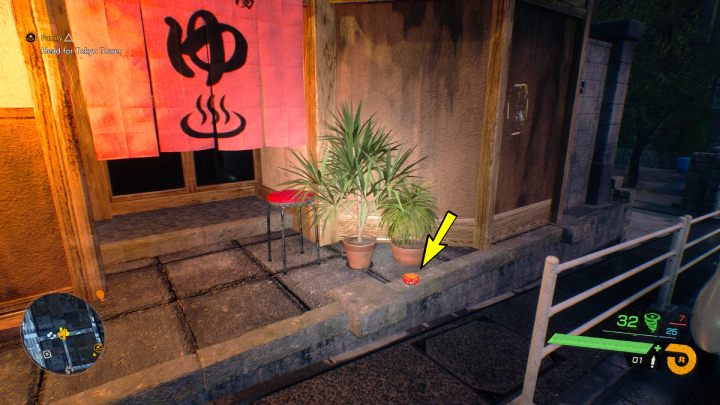 Relikt leży przy wejściu do łaźni na zachód od świątyni Hitani - Ghostwire Tokyo: Relikty, północne Tokio (Relics Northern Tokyo) - lista wszystkich - Ghostwire Tokyo - poradnik do gry