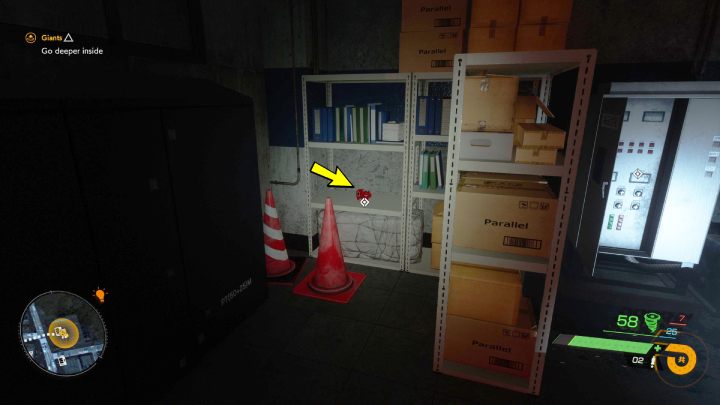 Relikt znajdziecie w garażu podczas przechodzenia rozdziału 4: Wykrzywienie - giganci - Ghostwire Tokyo: Relikty, centralne Tokio (Relics, Central Tokio) - lista wszystkich - Ghostwire Tokyo - poradnik do gry