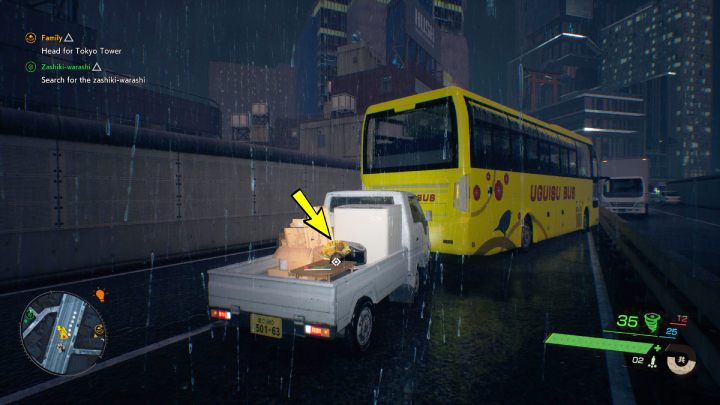 Relikt leży w kartonach na białym samochodzie na autostradzie, na południowy wschód od świątyni Shiroyama - Ghostwire Tokyo: Relikty, południowe Tokio (Relics Southern Tokyo) - lista wszystkich - Ghostwire Tokyo - poradnik do gry