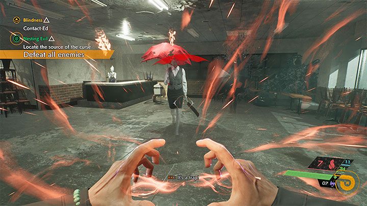 W pomieszczeniu zaczną pojawiać się Przybysze i musicie przystąpić do walk z nimi - Ghostwire Tokyo: Gniazdo zła (Nesting Evil) - solucja, opis przejścia - Ghostwire Tokyo - poradnik do gry