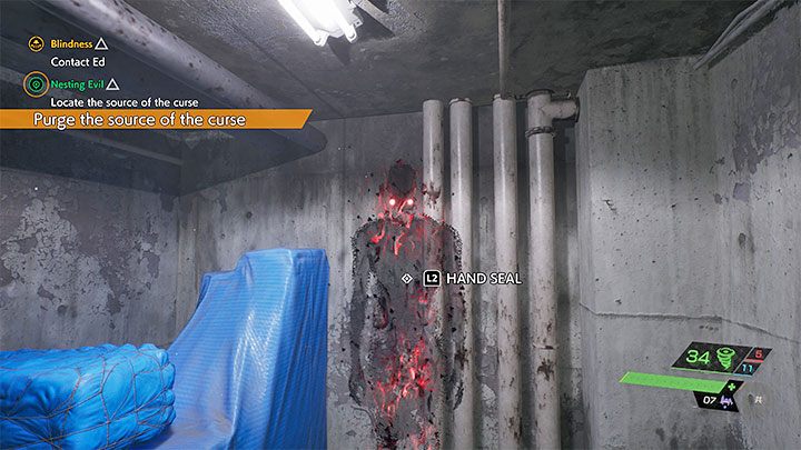 Po wygranej bitwie skorzystajcie z przejścia prowadzącego do jeszcze jednej klatki schodowej - Ghostwire Tokyo: Gniazdo zła (Nesting Evil) - solucja, opis przejścia - Ghostwire Tokyo - poradnik do gry