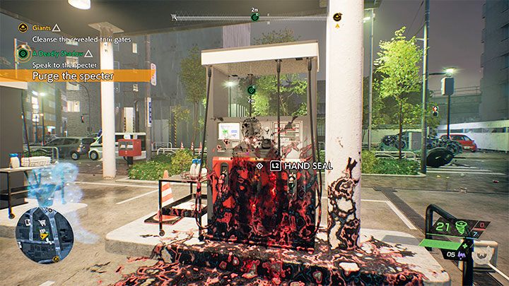 Zainicjucie rozmowę z widmem lewitującym obok jednego z dystrybutorów - Ghostwire Tokyo: Zabójczy cień (A Deadly Shadow) - solucja, opis przejścia - Ghostwire Tokyo - poradnik do gry