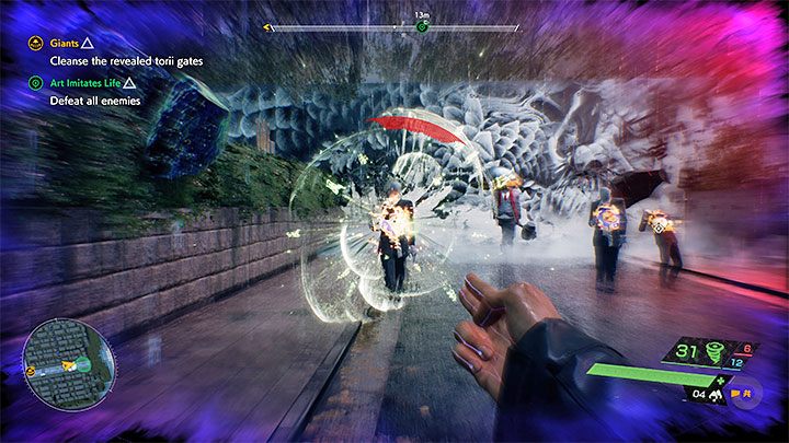 Wyruszcie po raz ostatni za śladami smoka, które prowadzą do dużego portalu na ścianie - Ghostwire Tokyo: Sztuka naśladuje życie (Art Imitates Life) - solucja, opis przejścia - Ghostwire Tokyo - poradnik do gry