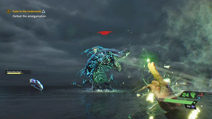 Skupisko może wyprowadzać kilka ataków obszarowych, do których zaliczają się zamachnięcia oraz zionięcia - Ghostwire Tokyo: Brama do zaświatów (Gate to the Underworld) - solucja, opis przejścia - Ghostwire Tokyo - poradnik do gry