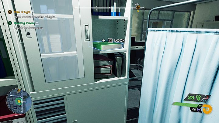 Po dotarciu do pokoju pielęgniarek musicie zlokalizować pokazane na powyższym obrazku dokumenty z raportem na temat Kenta Owady (Kenta Owada - Fatal Accident Report) - Ghostwire Tokyo: Niepokojące wizje (Haunting Visions) - solucja, opis przejścia - Ghostwire Tokyo - poradnik do gry