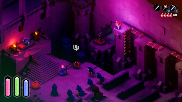 Przejdźcie dalej, wespnijcie się drabinami na górę i właśnie górnej półki dalej się trzymajcie - Tunic: Magiczna kula - jak znaleźć? - Tunic - poradnik do gry