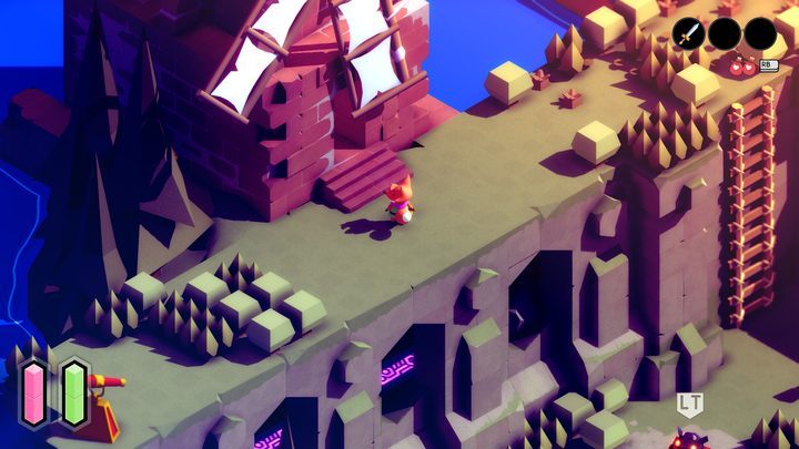 Mowa o czerwonym młynie, do którego dostaniecie się schodząc schodami na lewo od pierwszej kapliczki (punktu kontrolnego) w Nadświecie - Tunic: Przedmioty - gdzie kupować? - Tunic - poradnik do gry