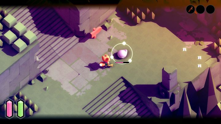 Bardzo łatwo jest się dać ponieść ferworowi walki i zacząć ciachać mieczem na lewo i praw, nie bacząc na zachowanie przeciwników - Tunic: Walka - Tunic - poradnik do gry