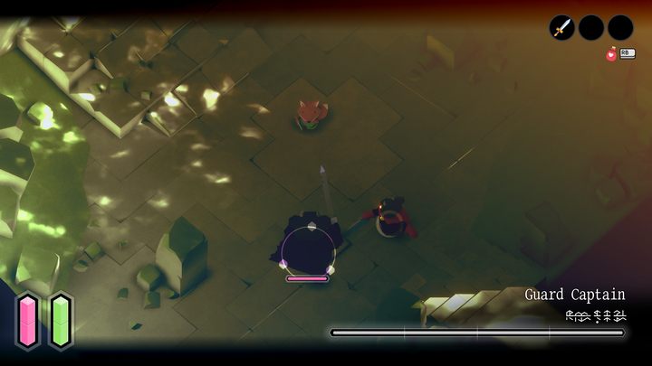 Ataki kapitana gwardii są jasno sygnalizowane - Tunic: Kapitan gwardii (The Guard Captain) - boss, jak pokonać? - Tunic - poradnik do gry