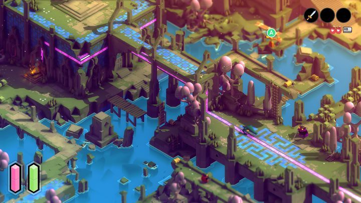 Zachodni ogród tylko pozornie jest pięknym i beztroskim miejscem, gdyż mnóstwu to różnorakich oponentów - Tunic: Zachodni ogród (West Garden) - jak przejść? - Tunic - poradnik do gry