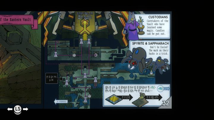 Forteca wschodniej krypty (mapa powyżej) jest dość zawiła pod względem konstrukcji mapą, choć sama nie prowadzi do zbyt wielu miejsc - Tunic: Forteca wschodniej krypty (Fortress of the Eastern Vault) - jak przejść? - Tunic - poradnik do gry